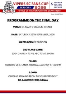 Chairman Ntale Hakim Calls Upon Fans to Grace Vipers Fans Cup Season 8 Final at Kitende 4